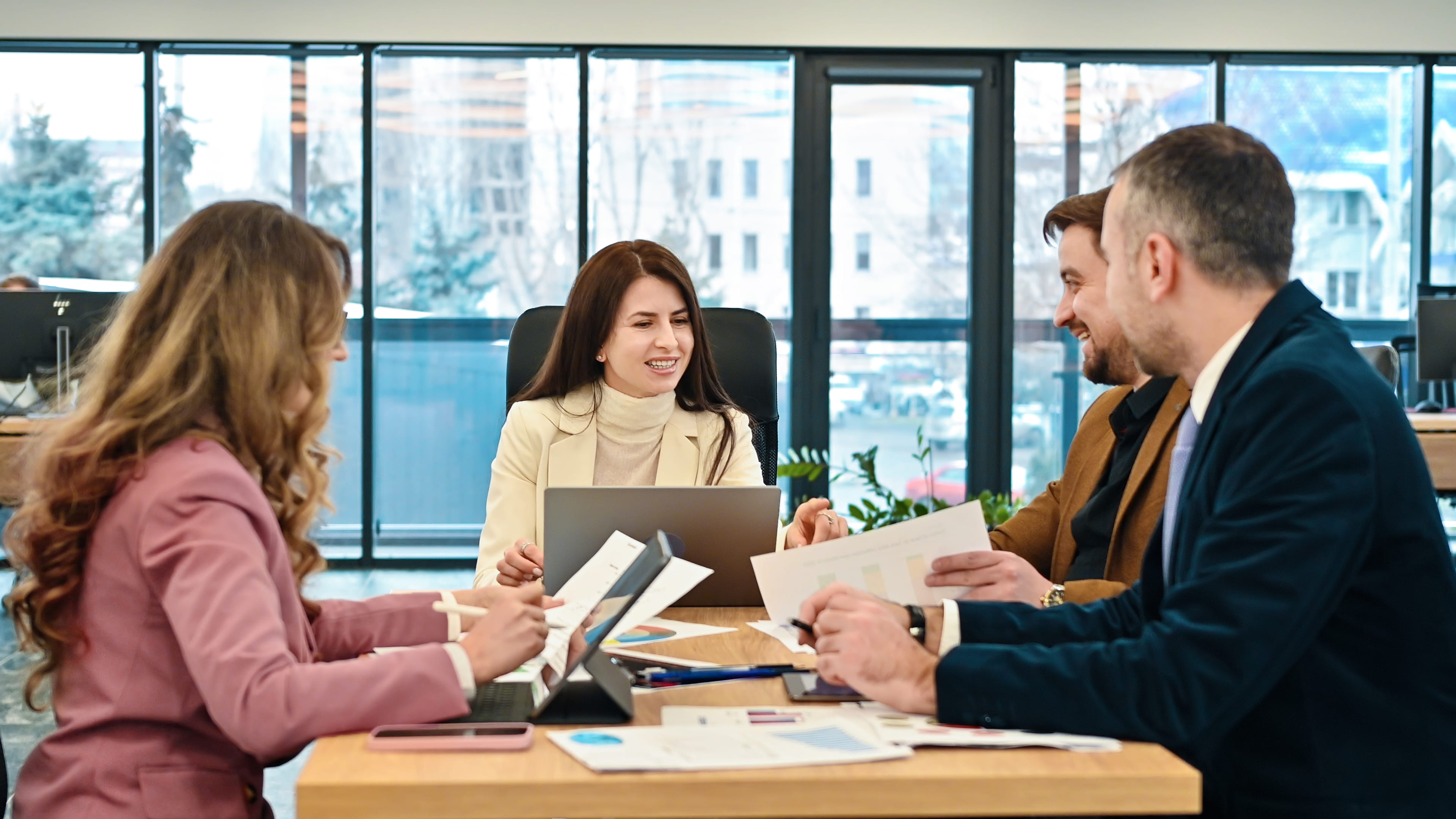 HR consultants discussing workforce planning